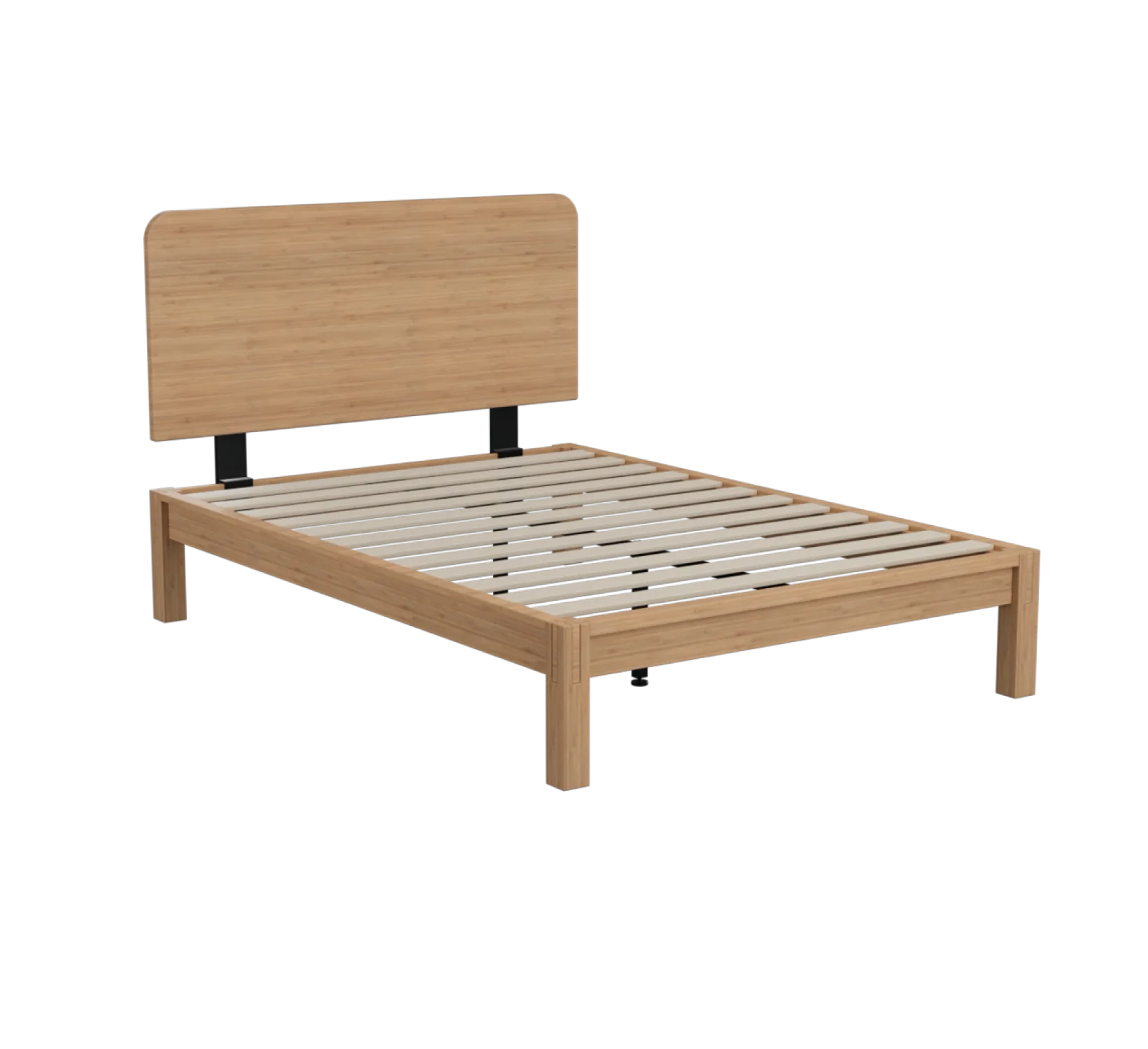 cama con cebecera de bambu